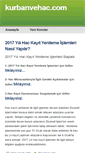 Mobile Screenshot of kurbanvehac.com
